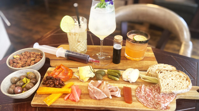 Zombie Cocktail Flight & Scavenger Snack Board at Dobson & Parnell